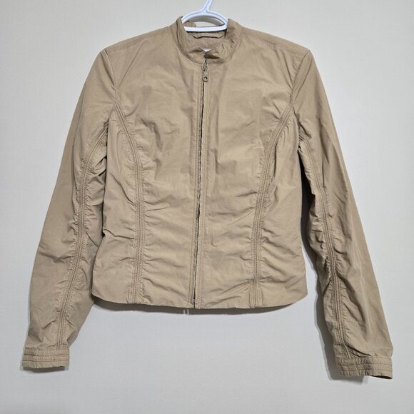 Women's A/X Armani Exchange Cotton Beige Sport Full Zip Blazer Jacket in size S - Picture 1 of 15